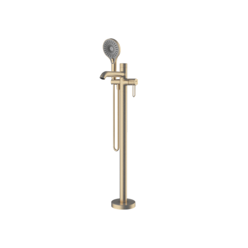 Floor bath mixer (without box) Brushed gold