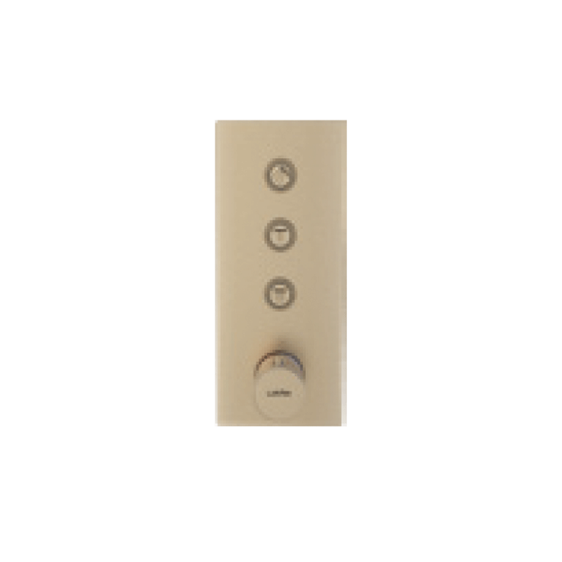 3-function temperature concealed  control valve (without box) Brushed gold